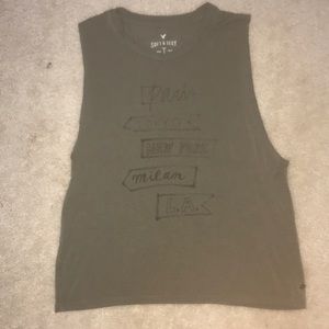 XS American Eagle olive green soft & sexy tanktop